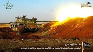15-09-18 Jund al Aqsa tank being used during the battle