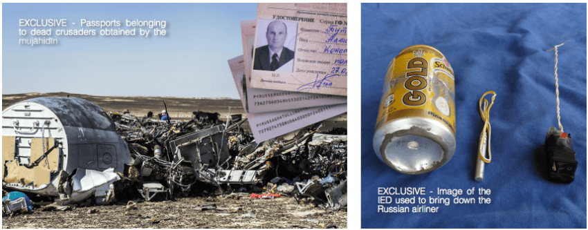 Islamic State releases photograph of bomb that brought down Russian airliner