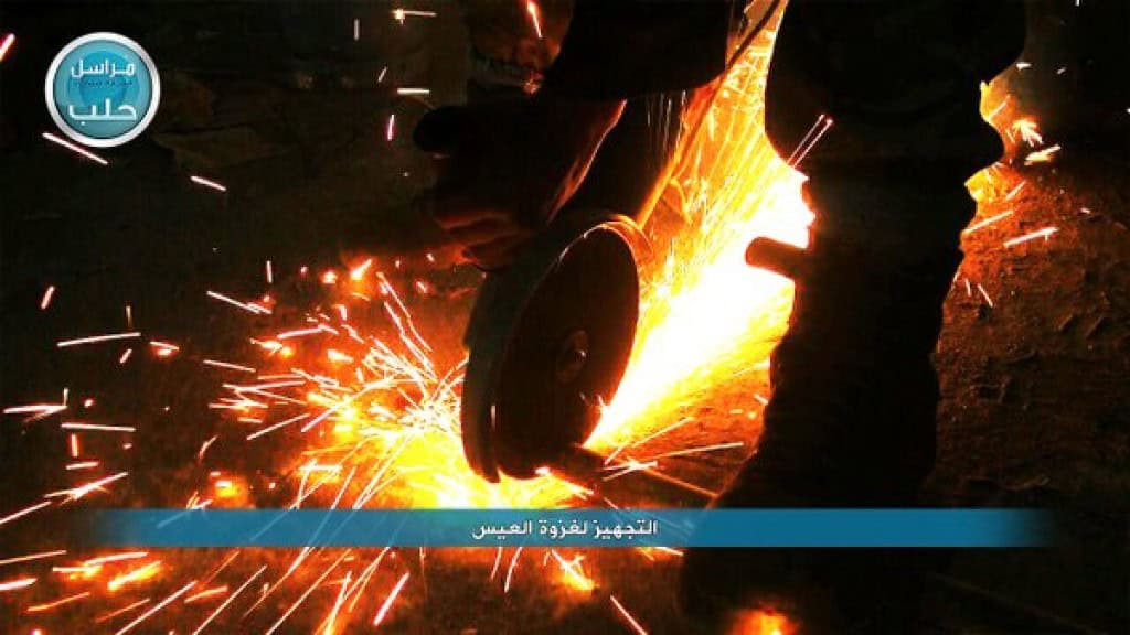 Nusrah Front Fighters preparing rockets 1
