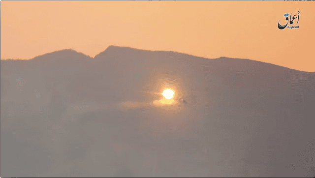 Russian helicopter downed by the Islamic State near Palmyra, Syria