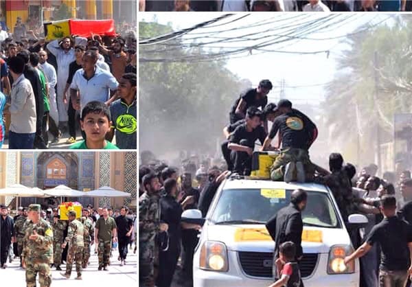 Iraqi militia parades in southern Aleppo
