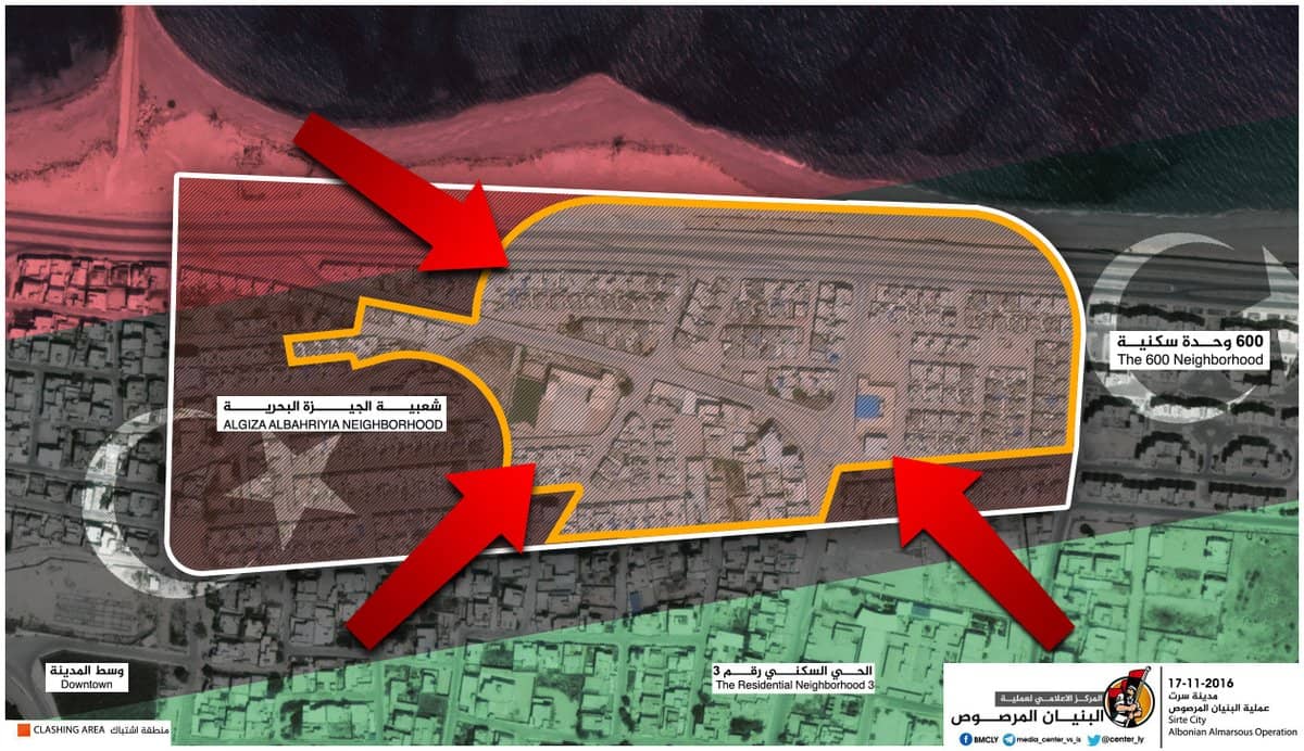 Islamic State fighters remain in a few blocks of Sirte, Libya