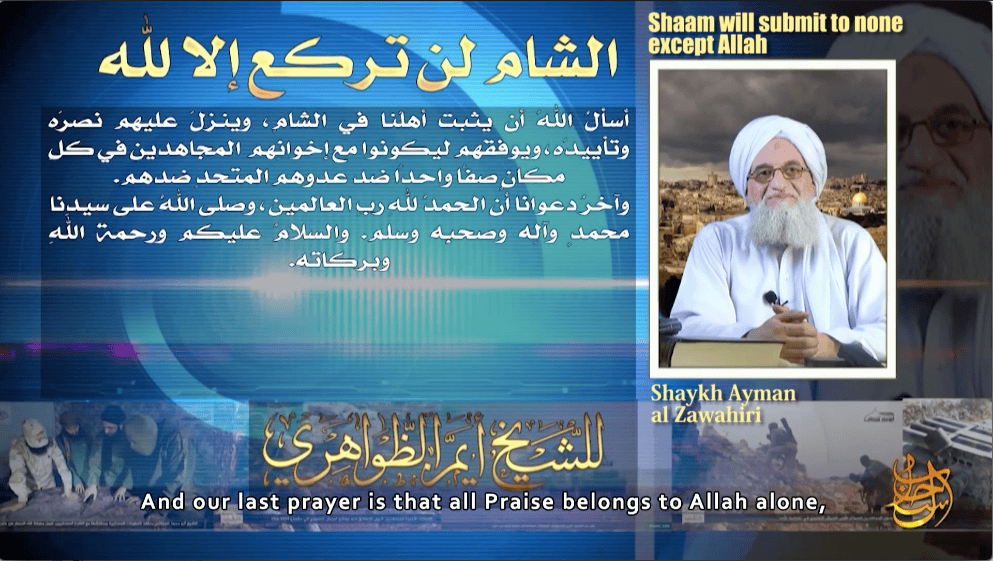 Ayman al Zawahiri warns against ‘nationalist’ agenda in Syria