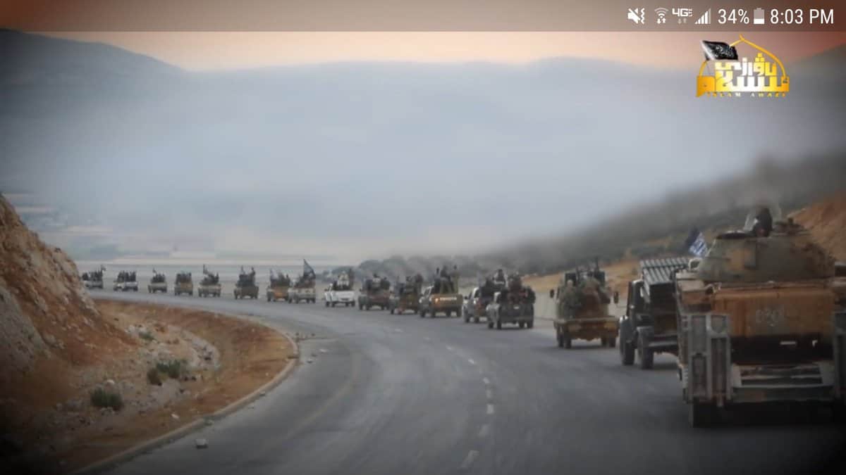 Turkistan Islamic Party parades in northwestern Syria