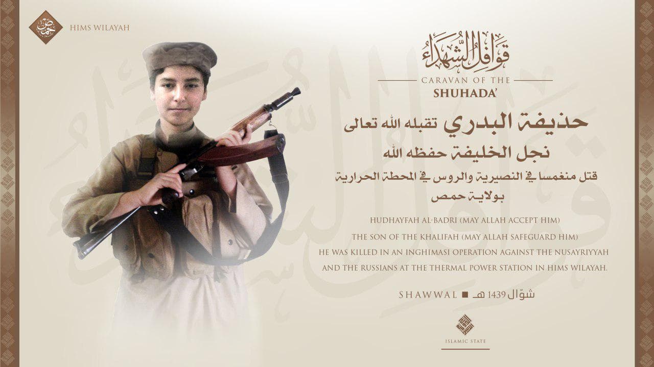 Baghdadi’s son killed fighting Syrian and Russian forces, Islamic State says