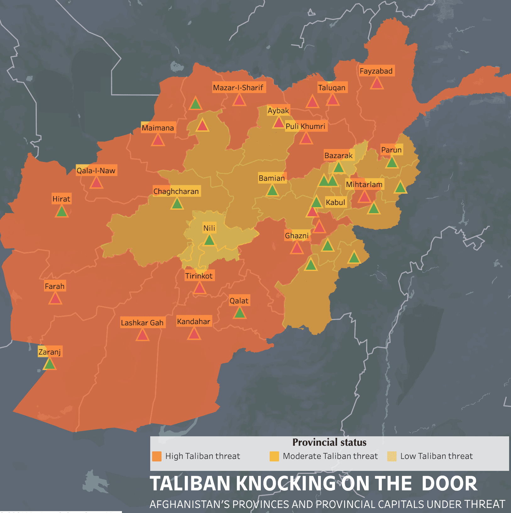 Half of Afghanistan’s provincial capitals under threat from Taliban