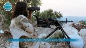 15-08-08 Al Nusrah fighter on the lookout in Aleppo
