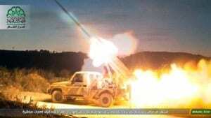 15-10-02 Ahrar al Sham launches Grad rockets at Russian airbase
