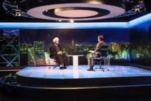 Iraqi militia leader Akram al Kabi in live interview broadcasted on state media on Aug. 31.