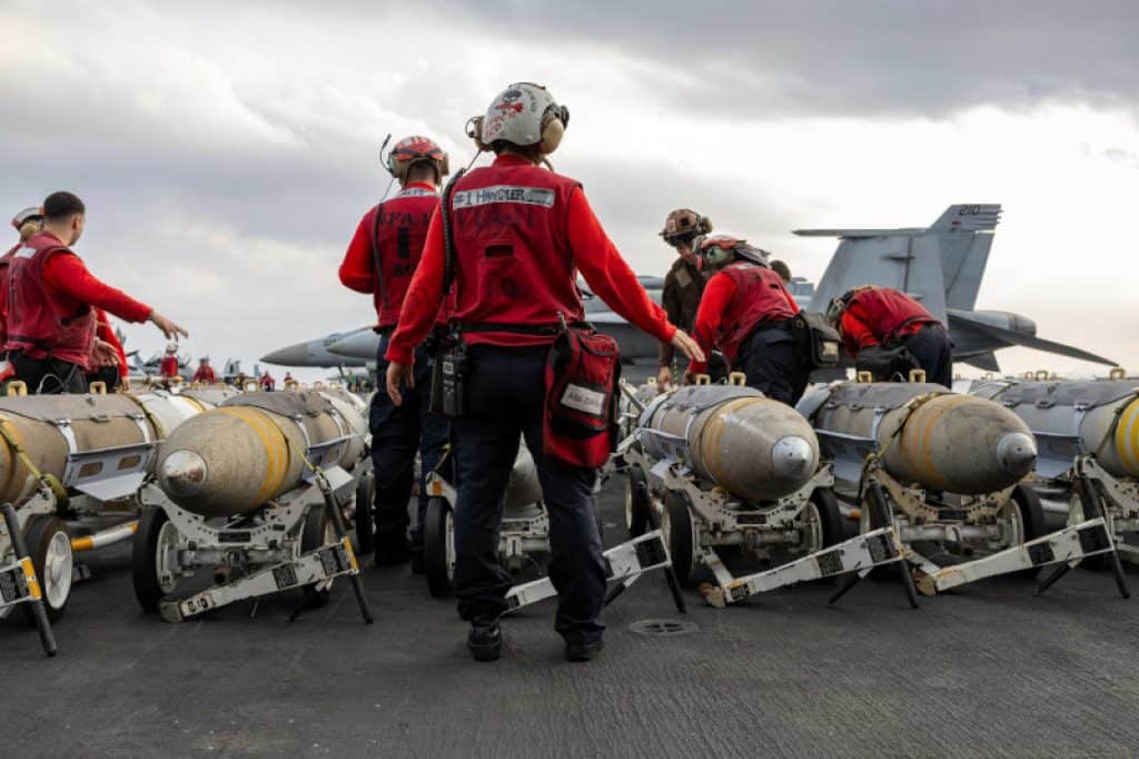 F-18s loaded for strikes on Houthis