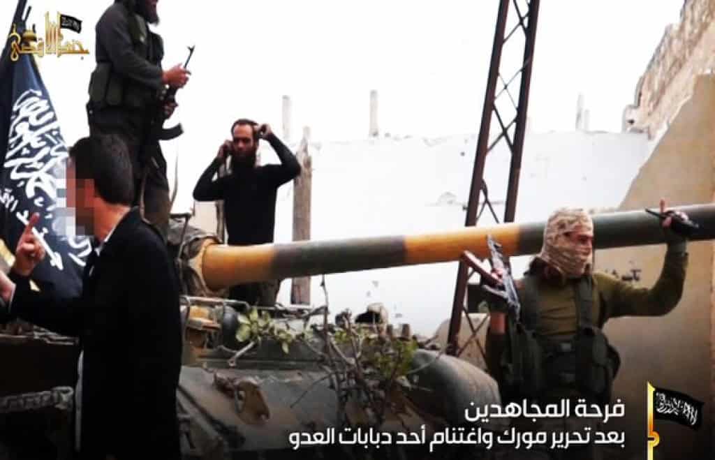 15-11-05 Jund al Aqsa with captured tank in Morek