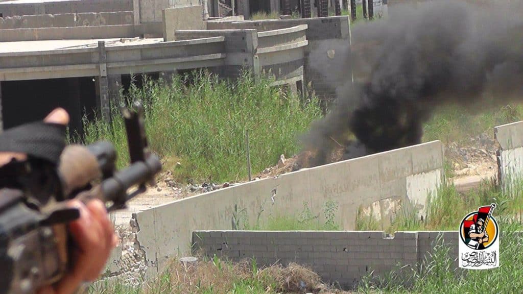 16-08-16 Fighters advancing in Residential neighborhood 2 1