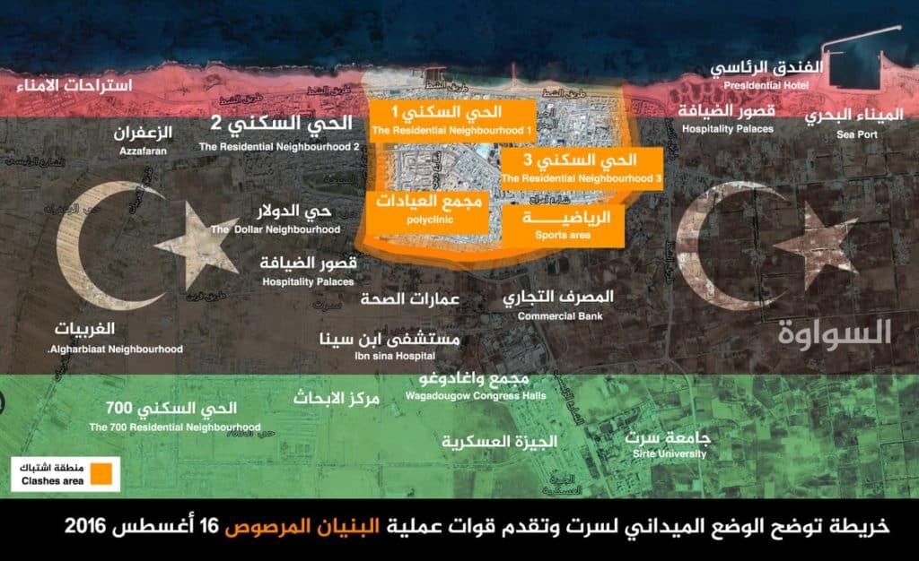 16-08-17 Map of clashes in Sirte