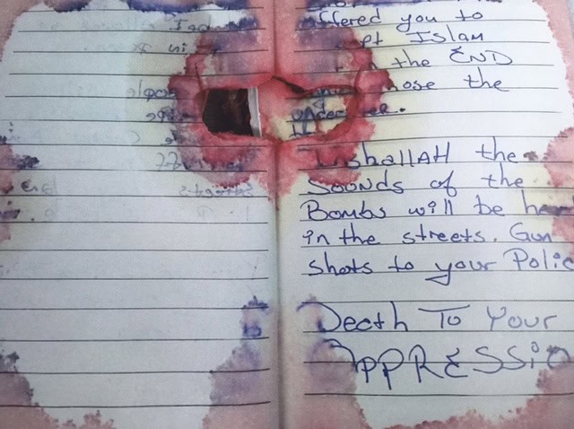 Nine pages from Ahmad Khan Rahami’s journal