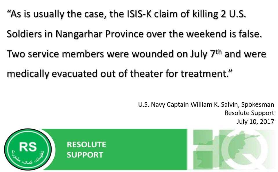 NATO: Islamic State falsely claimed killing of 2 Americans in Afghanistan