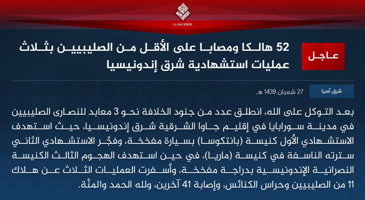 Authorities say ISIS-linked family conducted suicide bombings at Indonesian churches