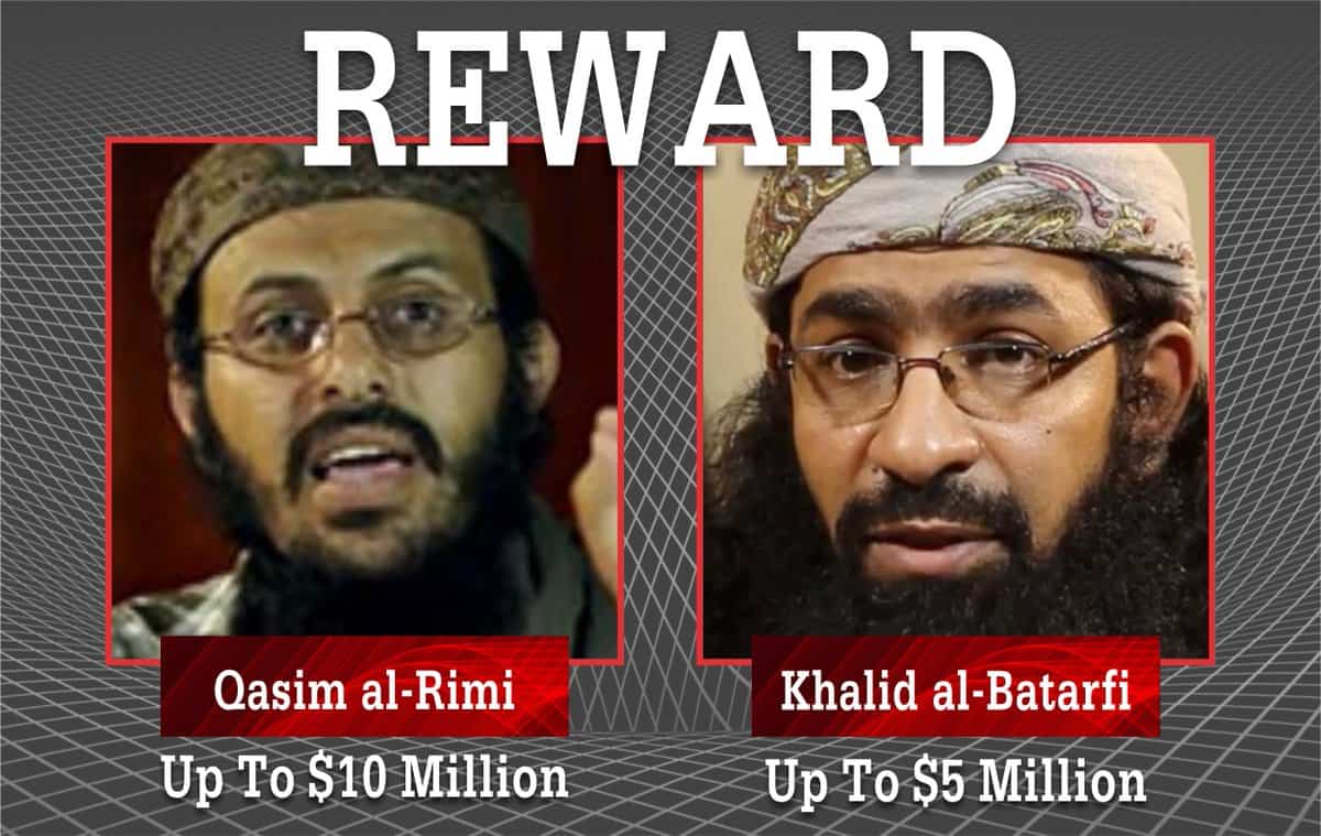 US offers reward for information on 2 senior AQAP leaders