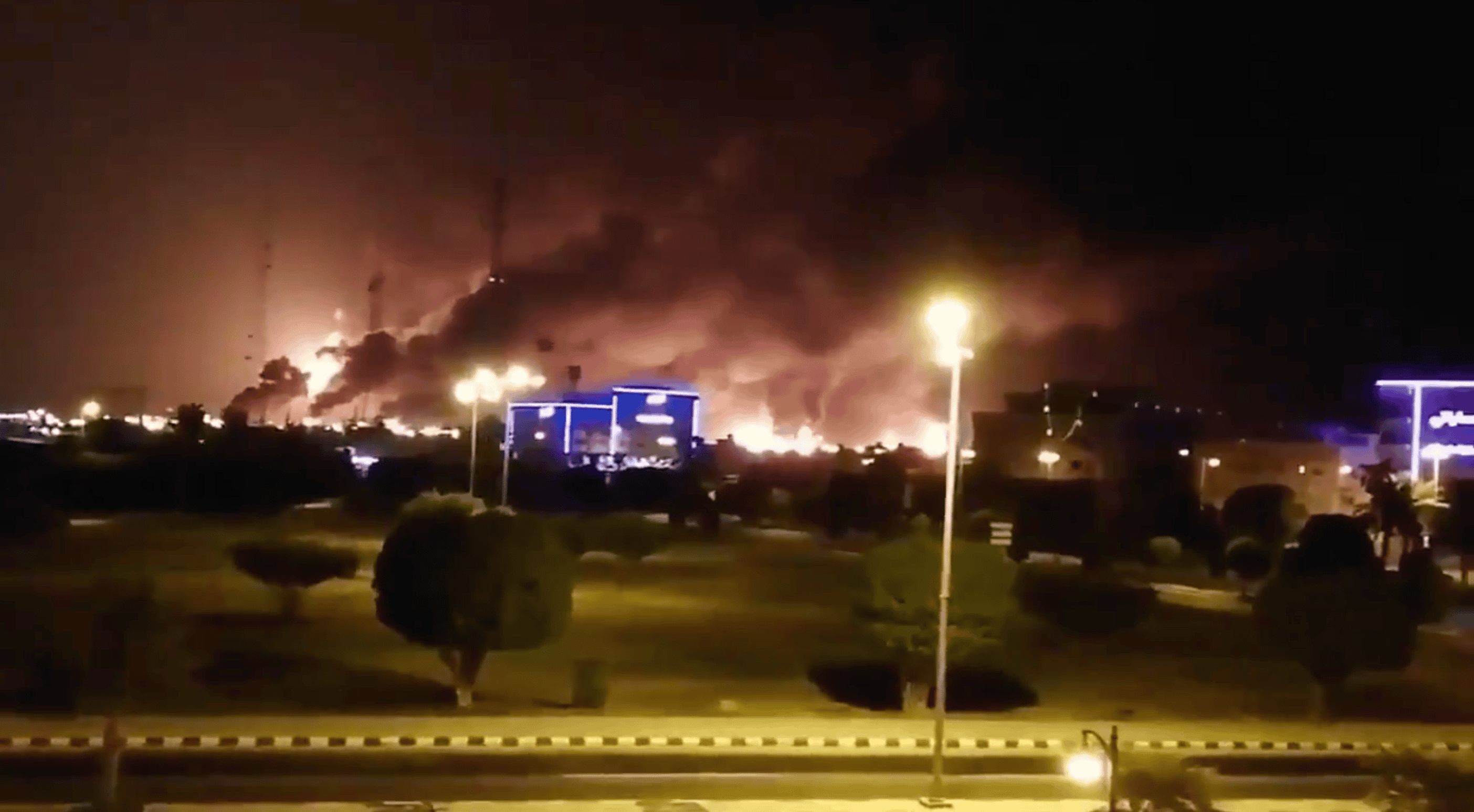 Saudi oil facilities set ablaze by Houthi drone strikes