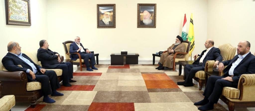 Hamas Officials Meet Hezbollah Chief Nasrallah, Discuss Strengthening Alliance
