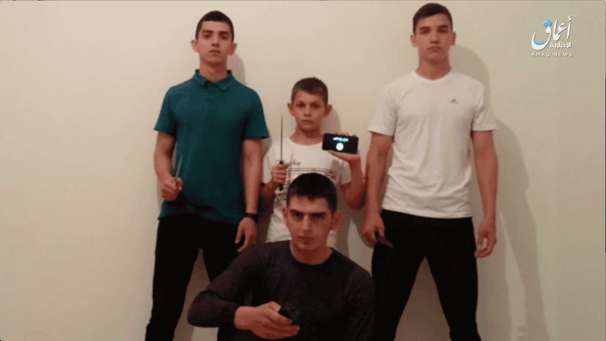Islamic State video purportedly shows youths responsible for attacks in Chechnya